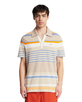 Multicolour Striped Pique Polo | PDP | Antonia