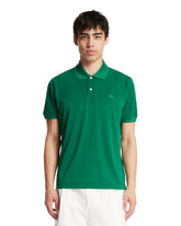 Green Classic Fit Silk Pique Polo | PDP | Antonia