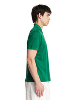 Green Classic Fit Silk Pique Polo | PDP | Antonia
