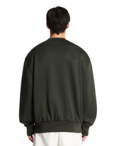 Green Floral Crocodile Satin Sweatshirt | PDP | Antonia