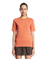 Orange Striped Jersey T-Shirt | PDP | Antonia