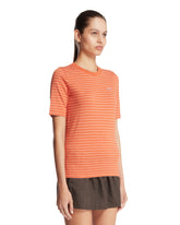 Orange Striped Jersey T-Shirt | PDP | Antonia