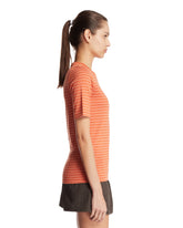 Orange Striped Jersey T-Shirt | PDP | Antonia