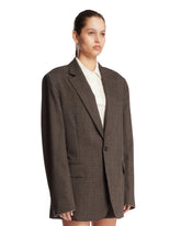 Brown Heavy Pure Wool Blazer | PDP | Antonia