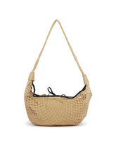 Beige Fortune Croissant Filt Bag | PDP | Antonia