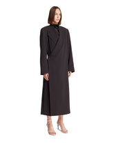 Black Oversized Wool Wrap Coat | PDP | Antonia