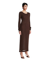 Brown Viscose Long Dress | PDP | Antonia