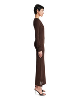 Brown Viscose Long Dress | PDP | Antonia