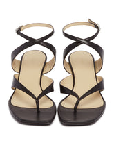 Black Leather Heeled Sandals | PDP | Antonia