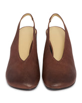 Brown Glove Slingback Pumps | PDP | Antonia