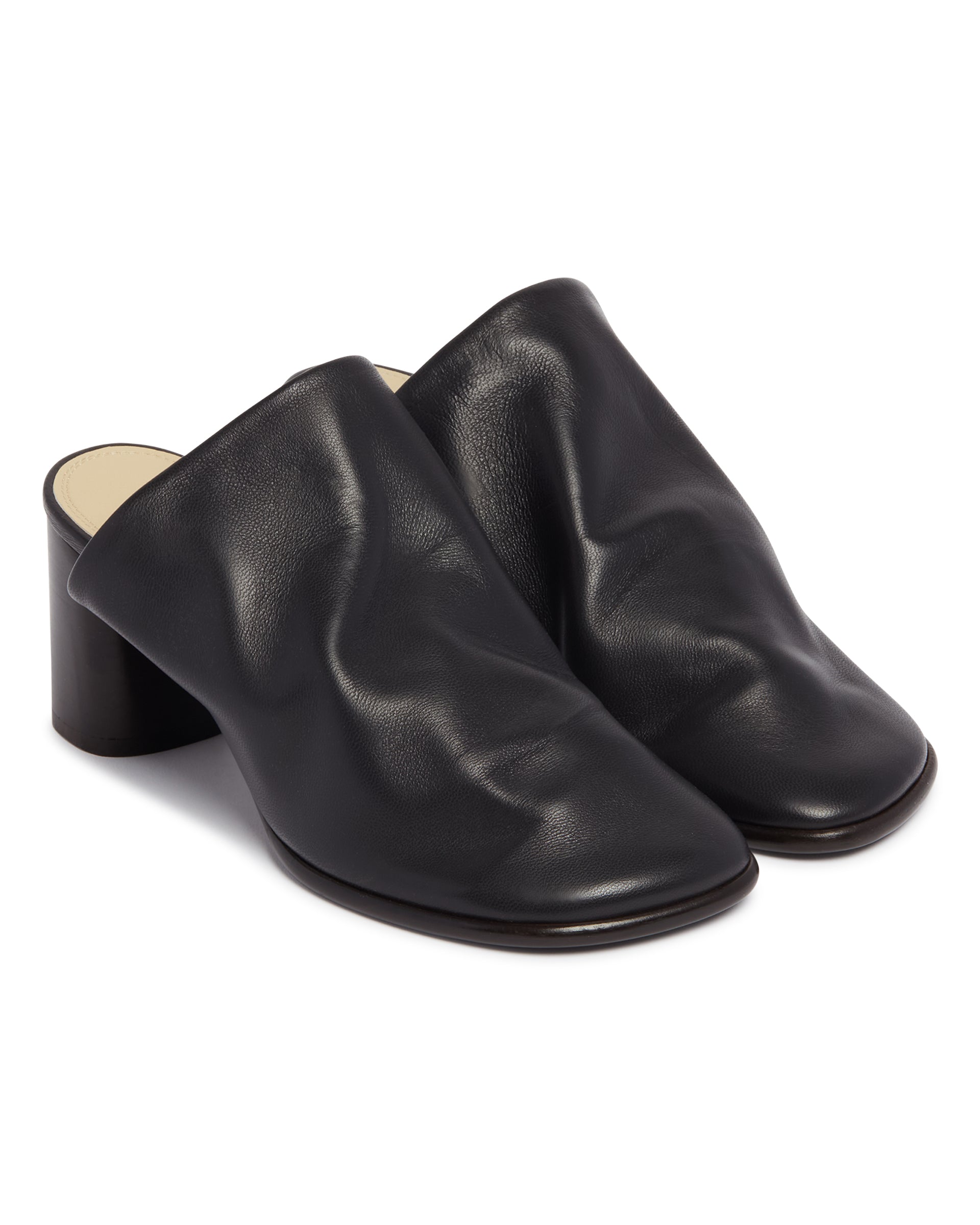 Black Leather Mules | LEMAIRE - Antonia