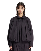 Blue Pleated Blouson Jacket | PDP | Antonia