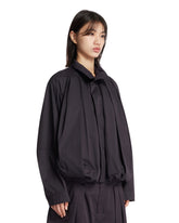 Blue Pleated Blouson Jacket | PDP | Antonia