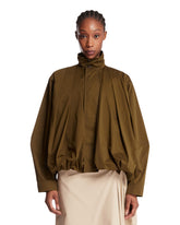 Green Pleated Bomber Jacket | PDP | Antonia