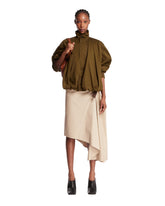 Green Pleated Bomber Jacket | PDP | Antonia