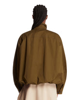 Green Pleated Bomber Jacket | PDP | Antonia