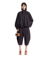 Blue Balloon-Cut Bermuda Shorts | PDP | Antonia