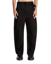 Black Twisted Trousers with Belt | PDP | Antonia