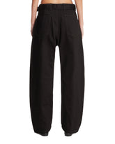 Black Curved Jeans with Belt | PDP | Antonia
