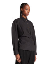Black Cotton and Silk Shirt | PDP | Antonia