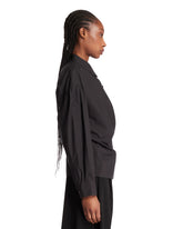 Black Cotton and Silk Shirt | PDP | Antonia