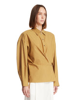 Beige Cotton And Silk Twisted Shirt | PDP | Antonia