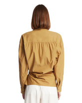 Beige Cotton And Silk Twisted Shirt | PDP | Antonia