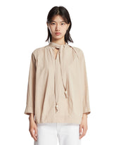 Beige Shirt with Scarf | PDP | Antonia