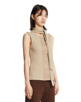Beige Ribbed Top | PDP | Antonia