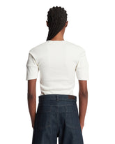 White Cotton Henley T-Shirt | PDP | Antonia