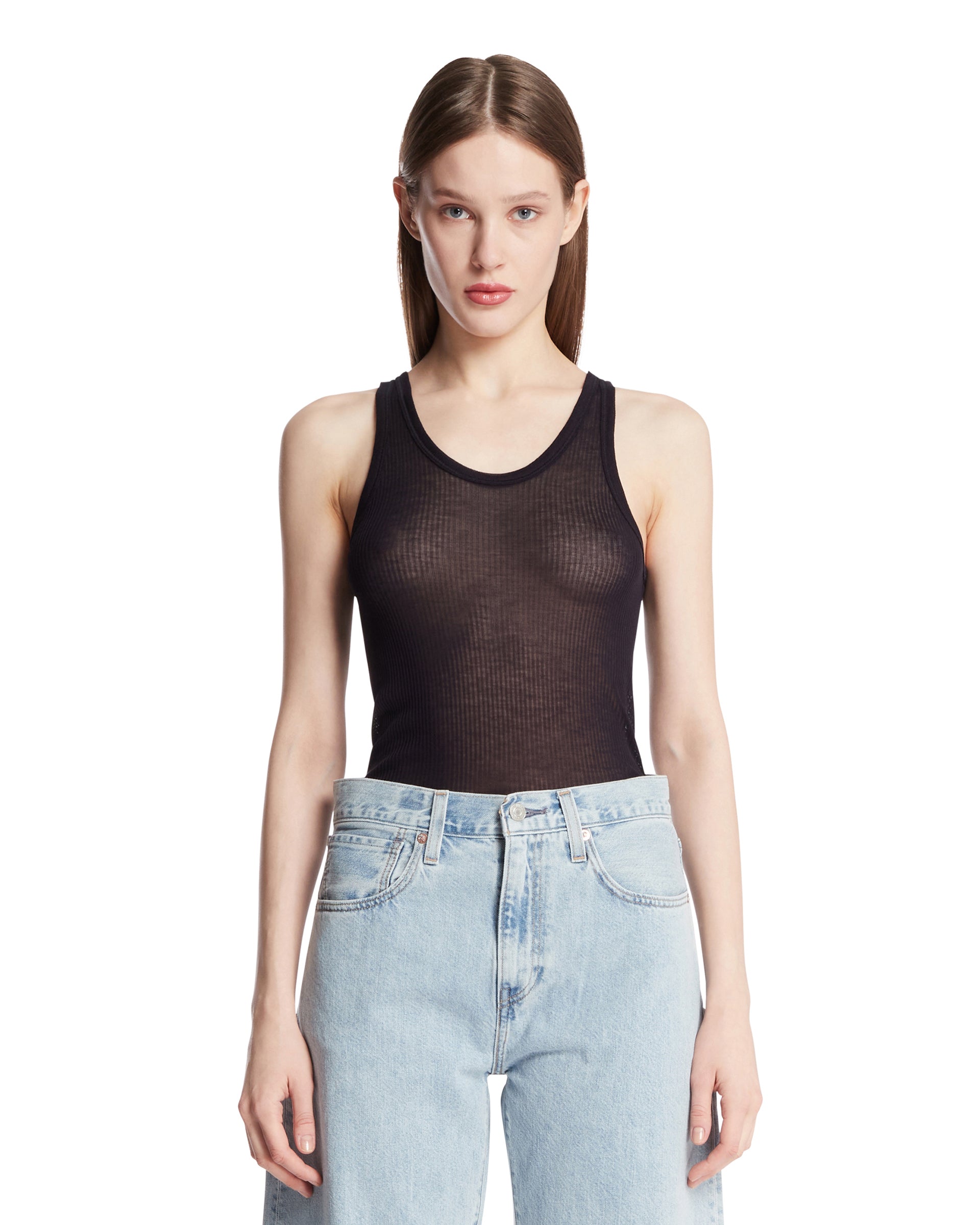 Blue Viscose and Silk Top | LEMAIRE - Antonia