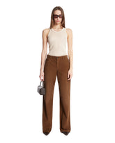 Beige Viscose and Silk Top | PDP | Antonia