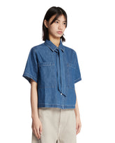Blue Shirt with Bow | PDP | Antonia