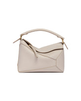 Beige Small Puzzle Edge Bag | PDP | Antonia