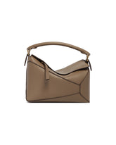 Brown Small Puzzle Edge Bag | PDP | Antonia