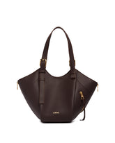 Brown Hammock Flip Leather Bag | PDP | Antonia