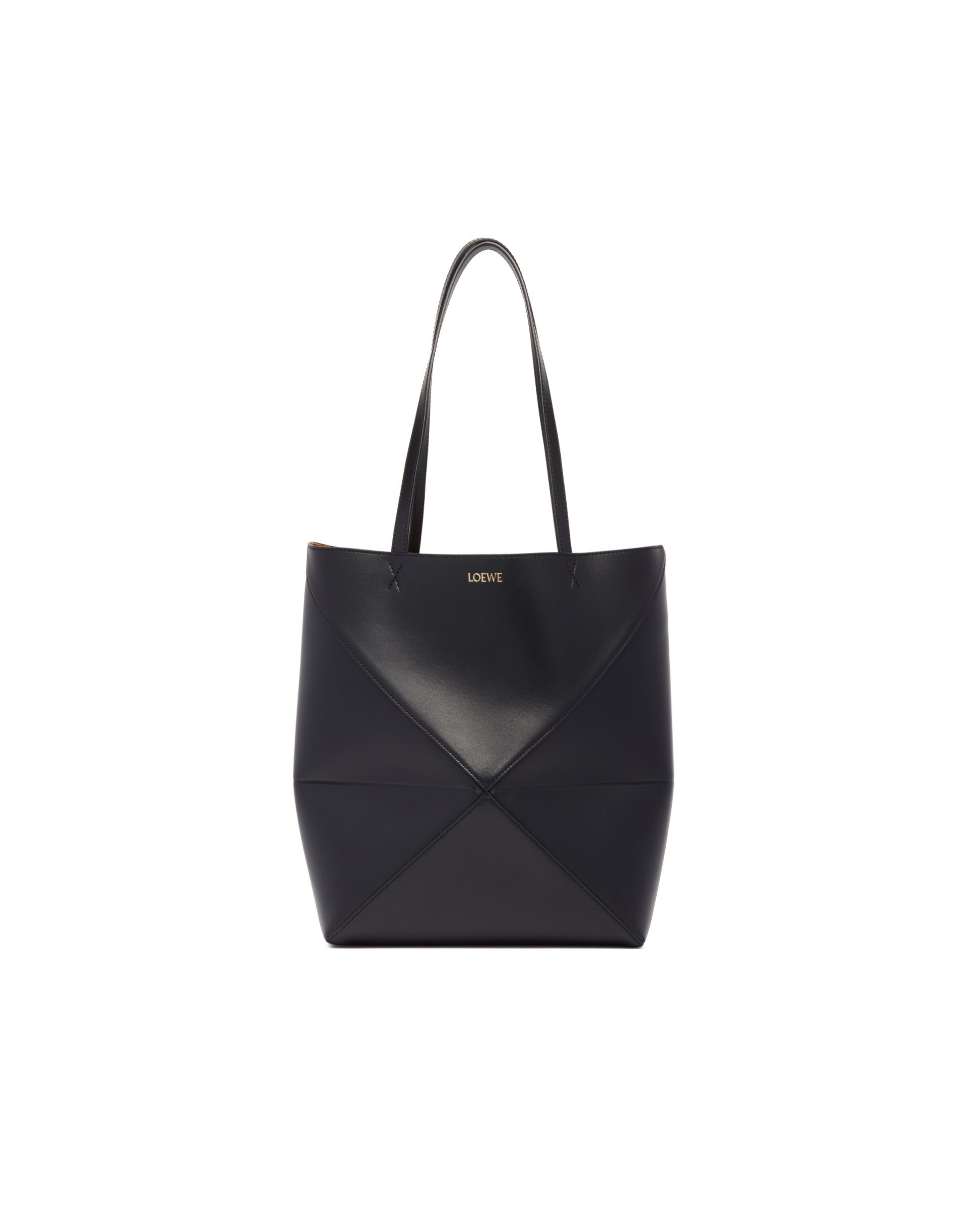 Black Medium Puzzle Fold Tote | LOEWE - Antonia