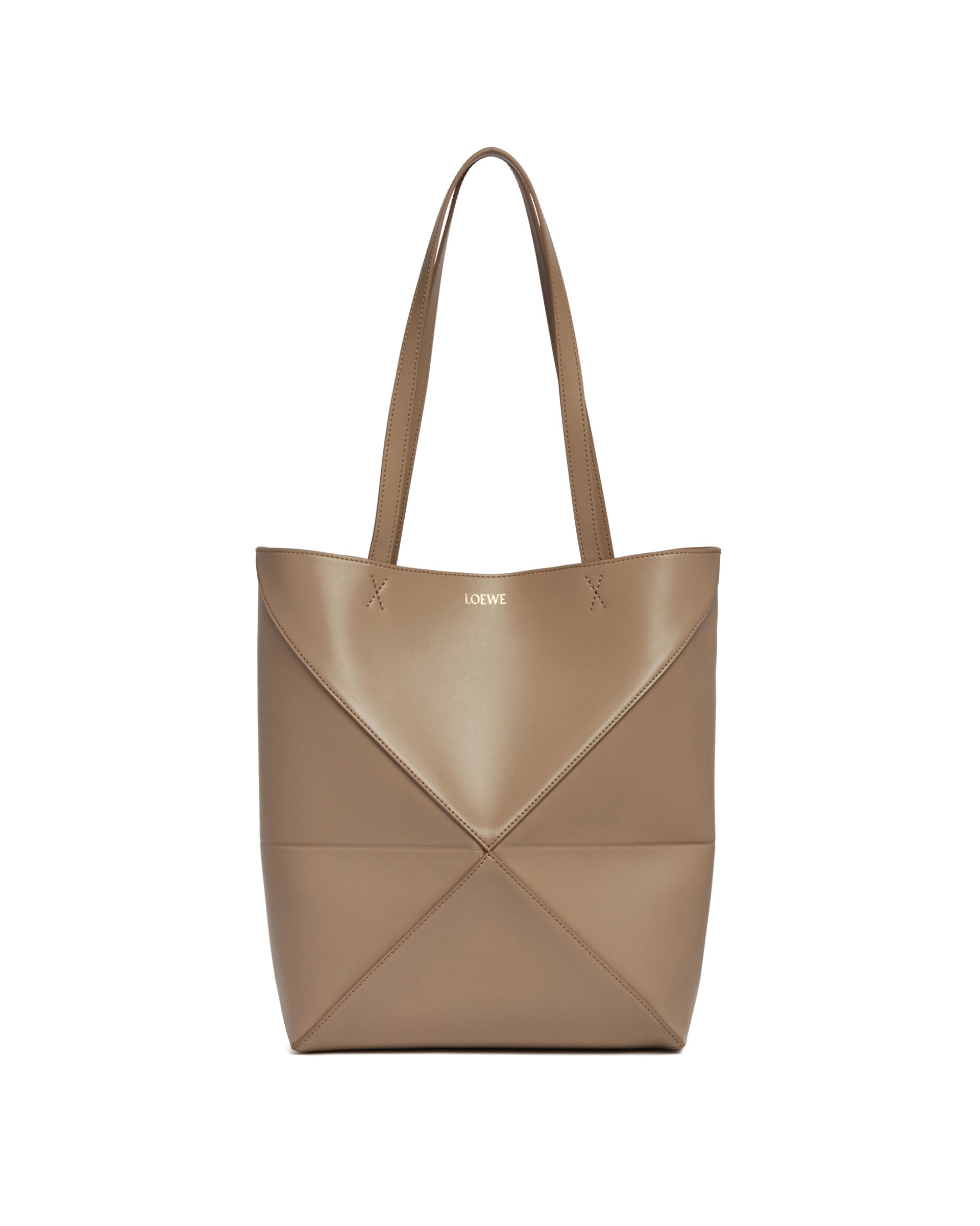 Beige Medium Puzzle Fold Tote | LOEWE - Antonia