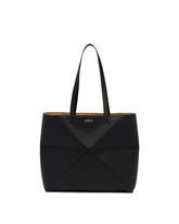 Black Medium Fold Puzzle Tote Bag | PDP | Antonia