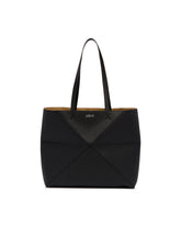 Black Medium Fold Puzzle Tote Bag | PDP | Antonia