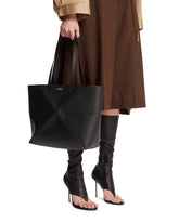 Black Medium Fold Puzzle Tote Bag | PDP | Antonia