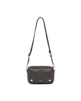 Gray Small Pebble Messenger Bag | PDP | Antonia