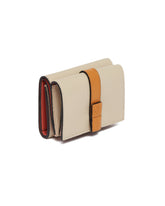 Beige Leather Trifold Wallet | PDP | Antonia