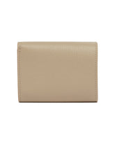 Beige Trifold Anagram Wallet | PDP | Antonia