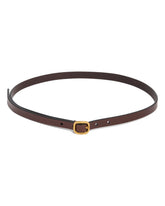 Brown Leather Rounded Belt | PDP | Antonia