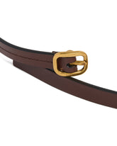 Brown Leather Rounded Belt | PDP | Antonia