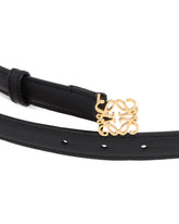 Black Anagram Leather Belt | PDP | Antonia