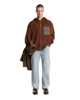 Brown Wool Zip-up Hoodie | PDP | Antonia