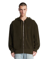 Green Anagram zip-up Hoodie | PDP | Antonia
