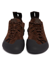 Brown Suede Grip Sneakers | PDP | Antonia